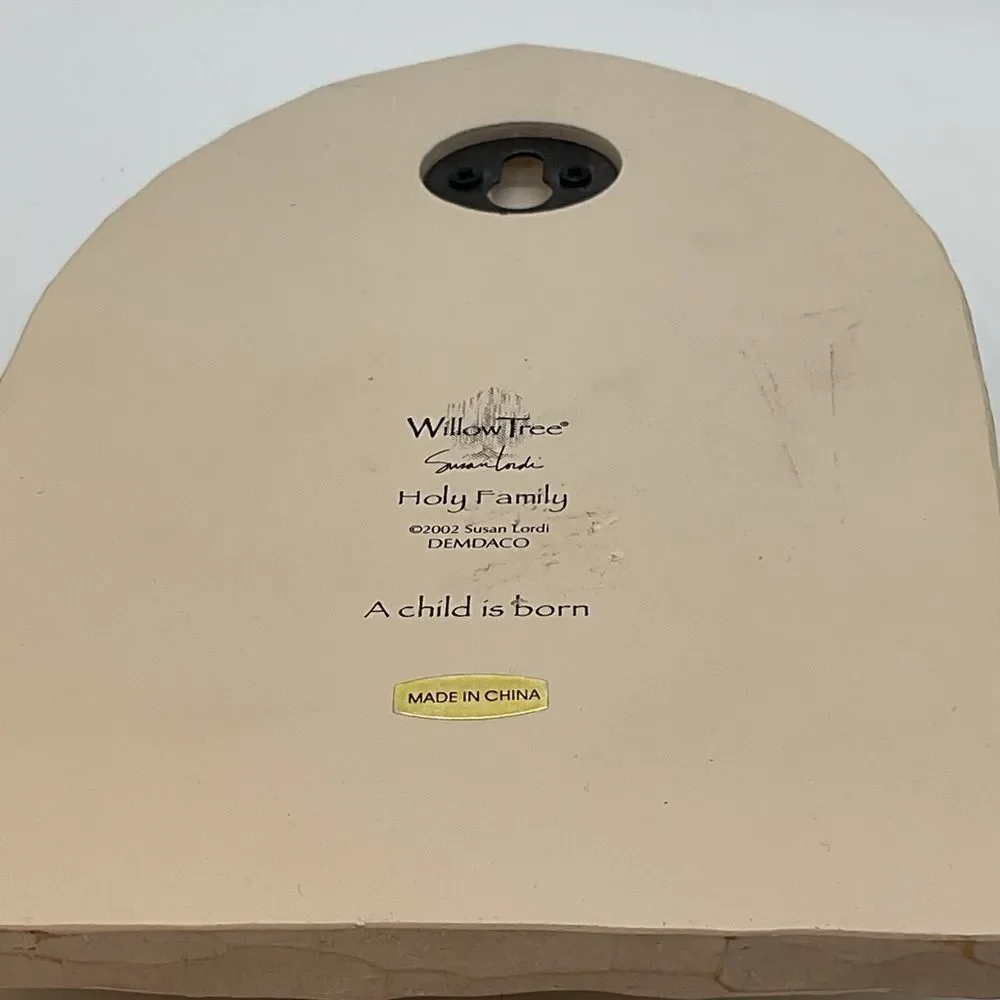 Vintage Willow Tree Nativity Holy Family A Child is Born Plaque - no box